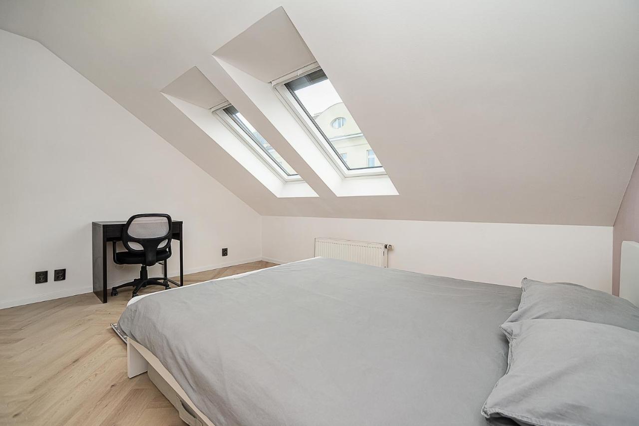 Big 4-bedroom flat, terrace with great Vítkov view Praga Exterior foto